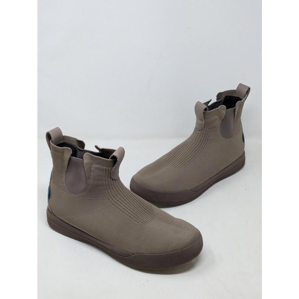 Vessi Weekend Chelsea Men 9 Waterproof Shiitake Brown Knit DymaTex Sneaker Boot